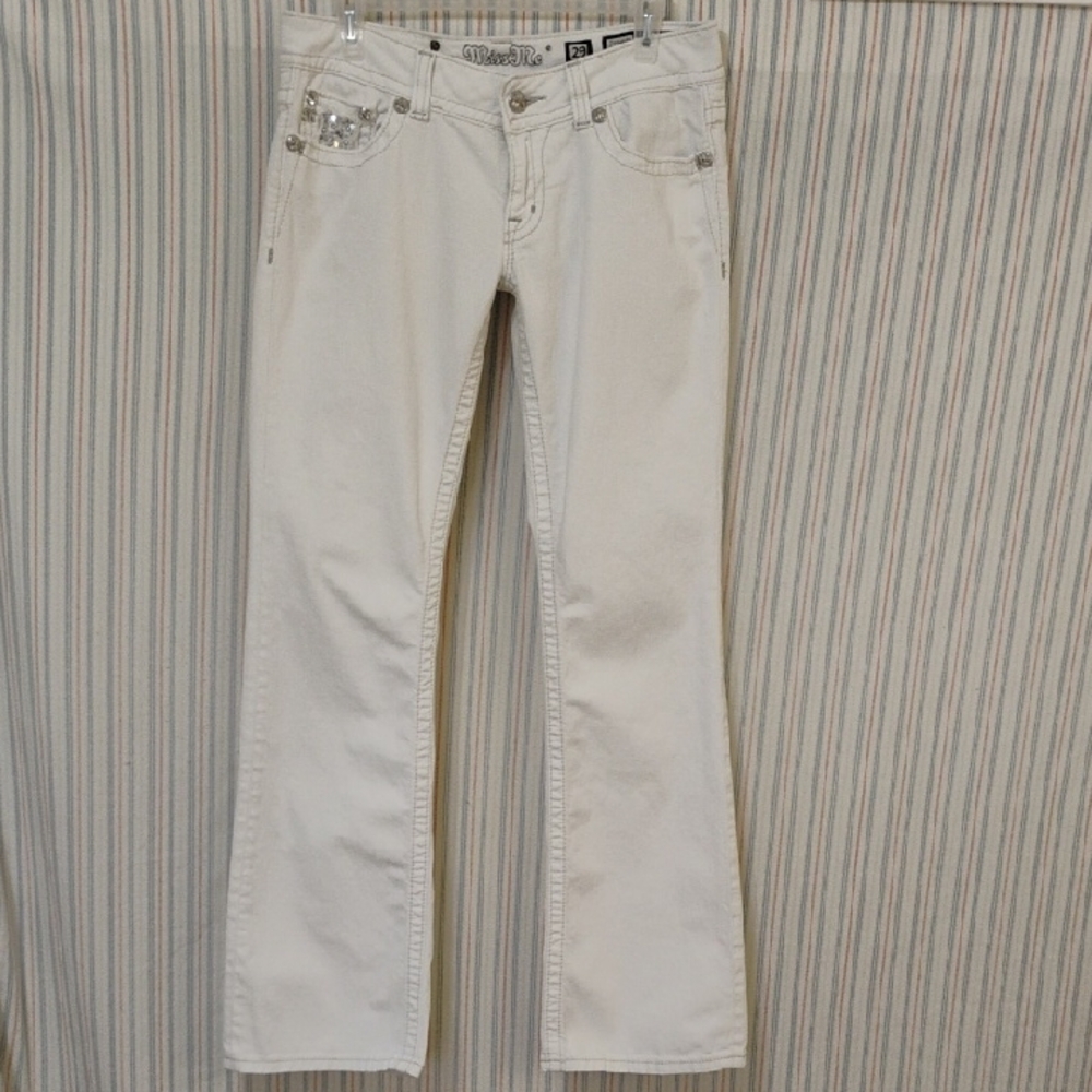 Miss Me🤍 White Wide Leg Jeans  29